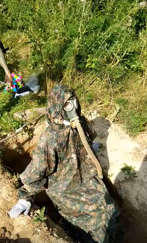 Укладываюсь в ямку