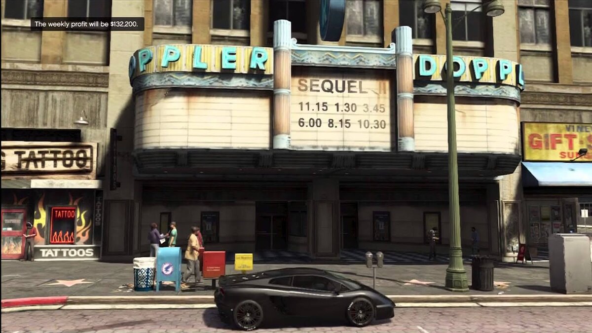 При покупке старого кинотеатра, активируется ветка квестов, связанная с ним