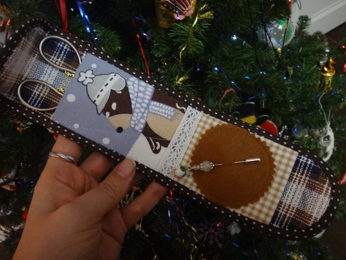 Чехол для ножниц и игольница. Дорожный набор. Подарок для рукодельницы.