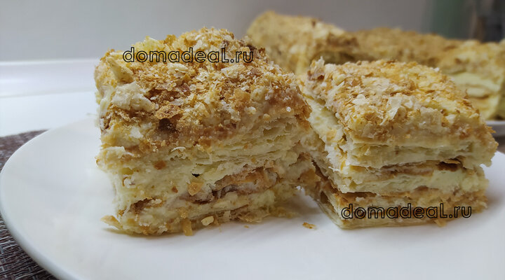 торт Наполеон с заварным кремом