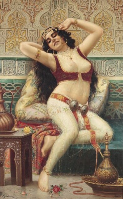 Одалиска. Картина 1900 года. Источник https://b.radikal.ru/b02/1909/57/9fa6bc33cc0b.jpg