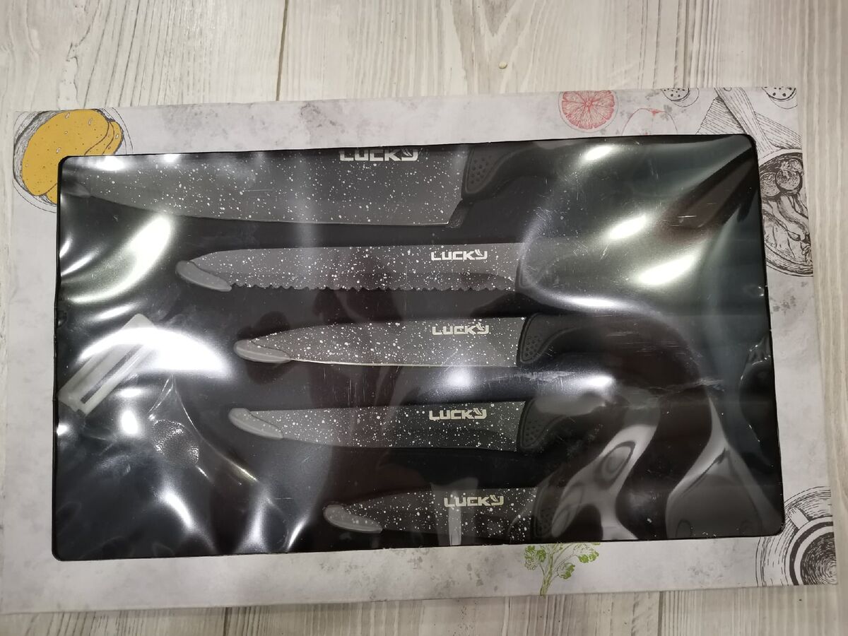 Набор ножей из стали с покрытием из 6 предметов