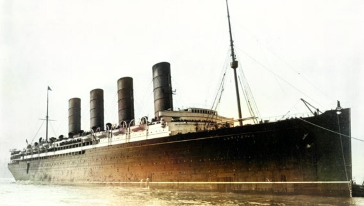 Классический вид «Lusitania» в 1907–1914 годах 