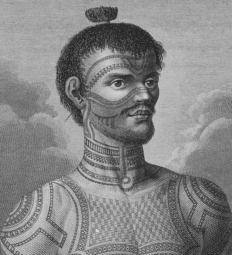 Татуировка воина с Нуку-Хивы