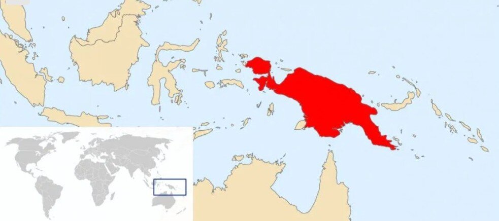 Новая Гвинея, острова, путешествия, карта.