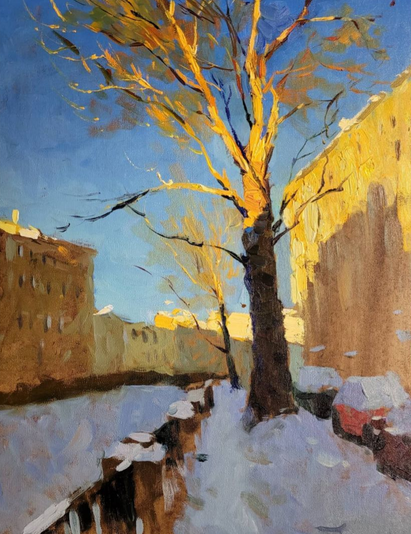 Фотография картины А. Тихонова "Морозы в Санкт-Петербурге" (из открытых источников)