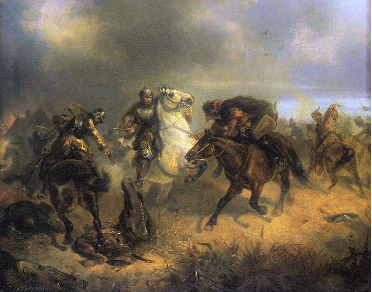 Стычка крымских татар с поляками на картине художника Максымилиана Герымского