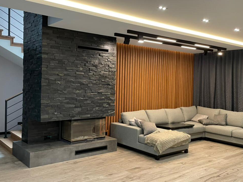 Плитка из натурального графитового сланца