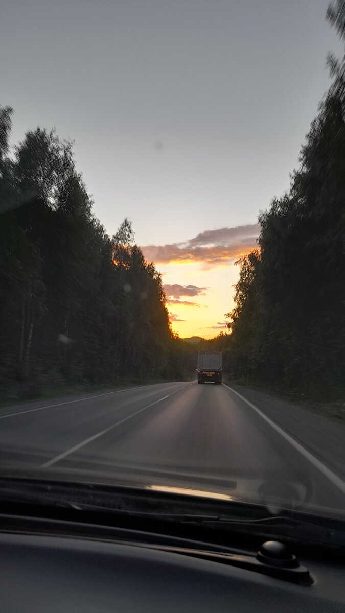 Закат в пути. Фото автора