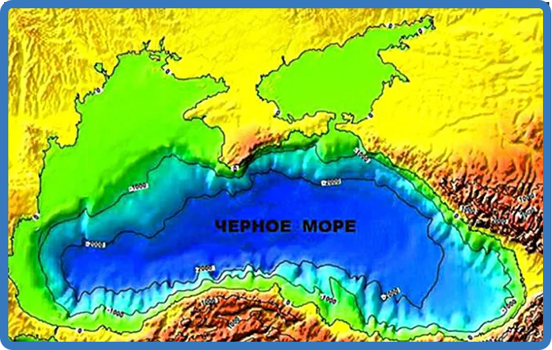 На данной карте можно увидеть места затопления суши. Они выделены зеленым цветом