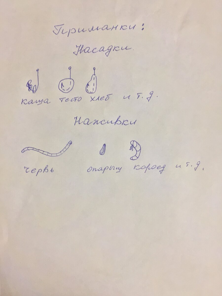 рисунок от руки , для иллюстрации приманки.