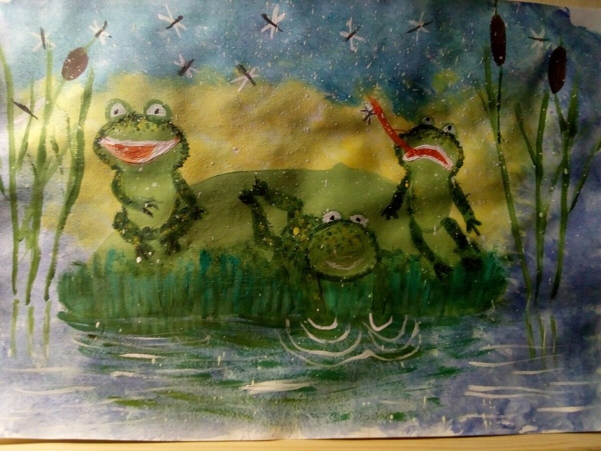 Лягушата радуются жизни
