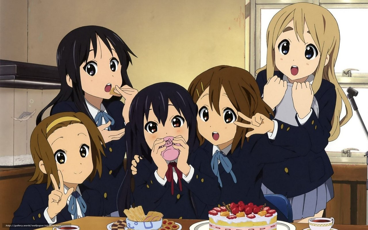 чай после занятий. аниме кейон юи. чай после уроков. чай после уроков. кейон аниме кадры.