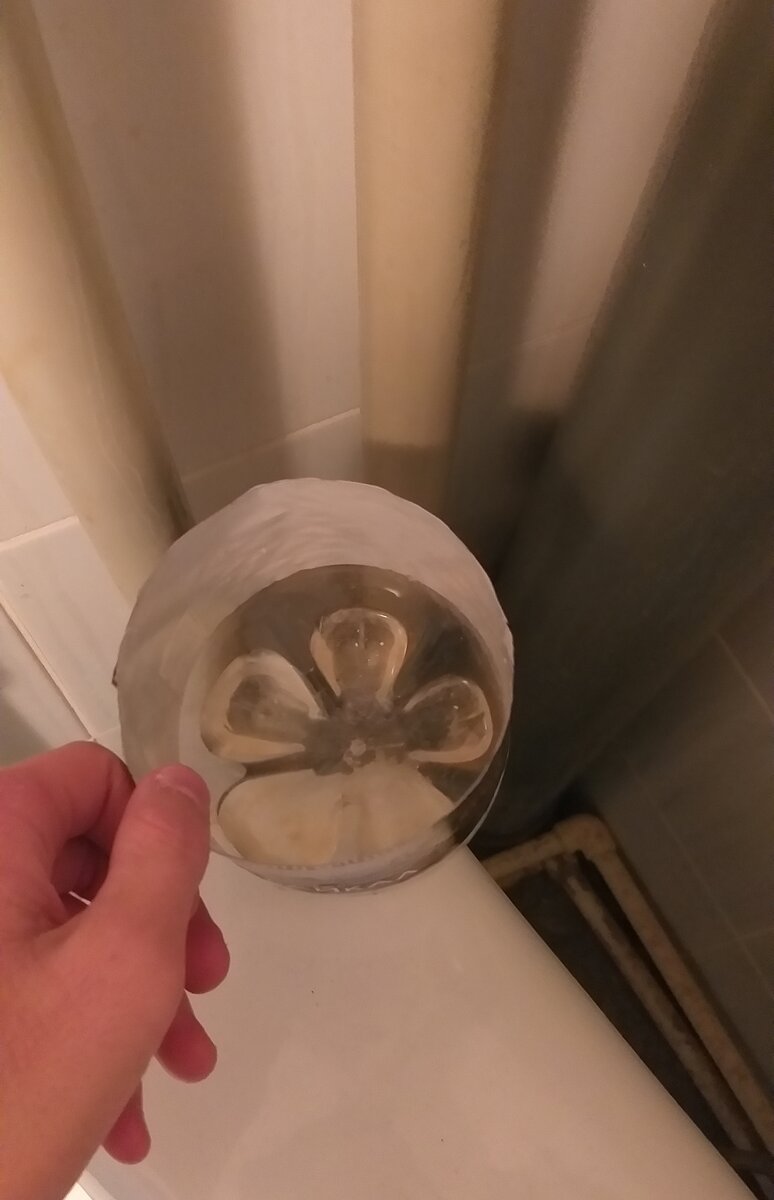 За полчаса дно бутылки было заполнено. Неприятно, если бы эта вода была на полу.
