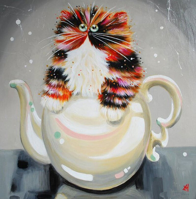 Ресурс: https://koshka-pushinka.ru/animals/cats/positive-cats-by-artist-kim-haskins/