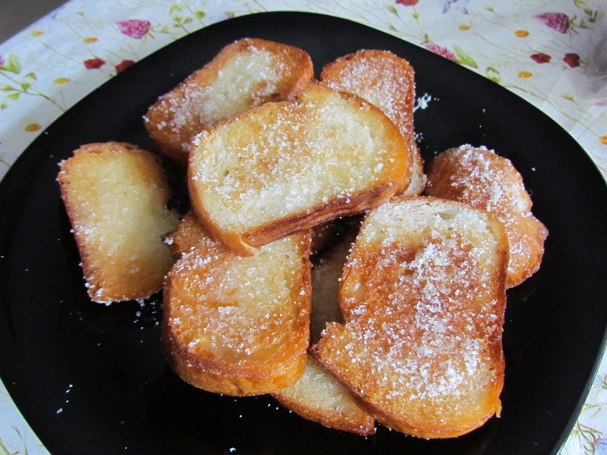 Гренки сладкие из батона