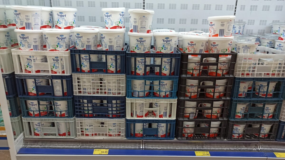 Йогурт различной жирности. Минимальный вес 0,5 кг. 