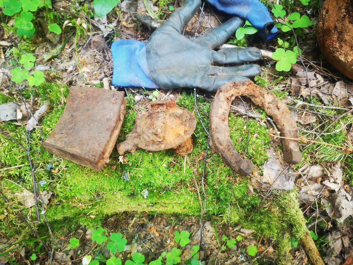 Рог свт-40. Ложка. Ботинок лошади. 