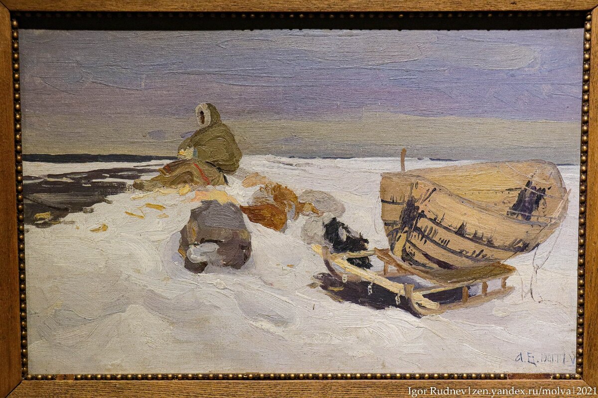 Ненец на берегу Печорского моря