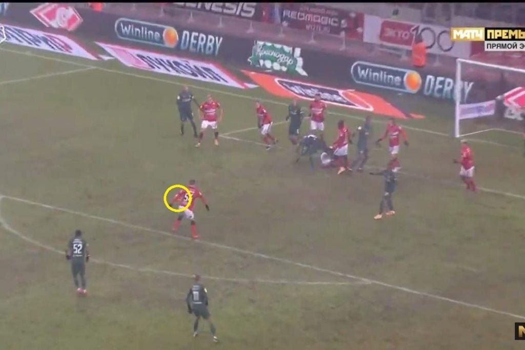 Скриншот с трансляции matchtv.ru