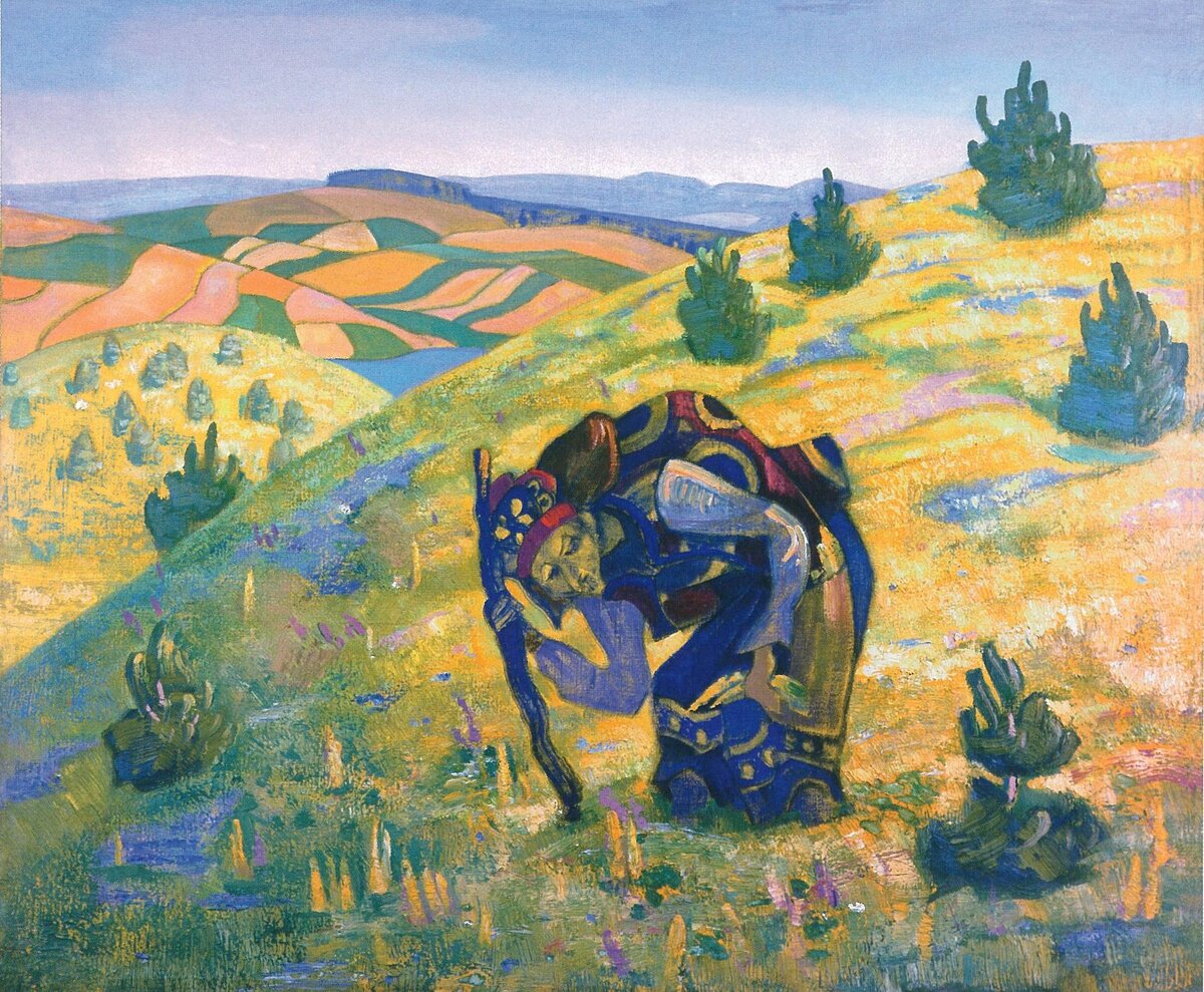 Н.К. Рерих. ВЕДУНЬЯ. 1916 Холст, темпера. 66,0 x 80,0, Собрание И.В. Корецкой. Россия. Москва