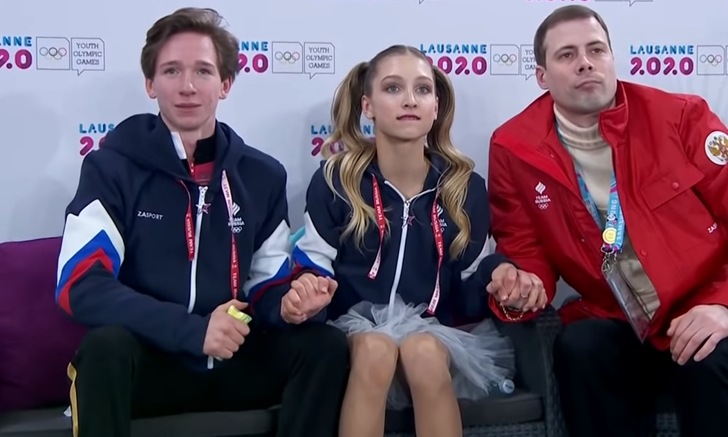 Дарио Чиризано и Ирина Хавронина. Зимние Олимпийские игры 2020 среди юниоров. Источник фото: официальный сайт Первого канала.
