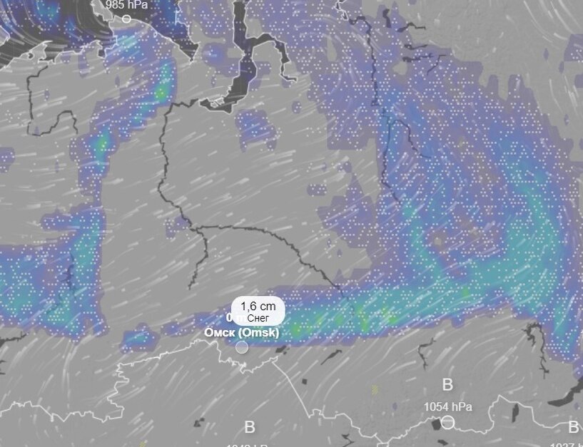 Карта осадков омск и омская область