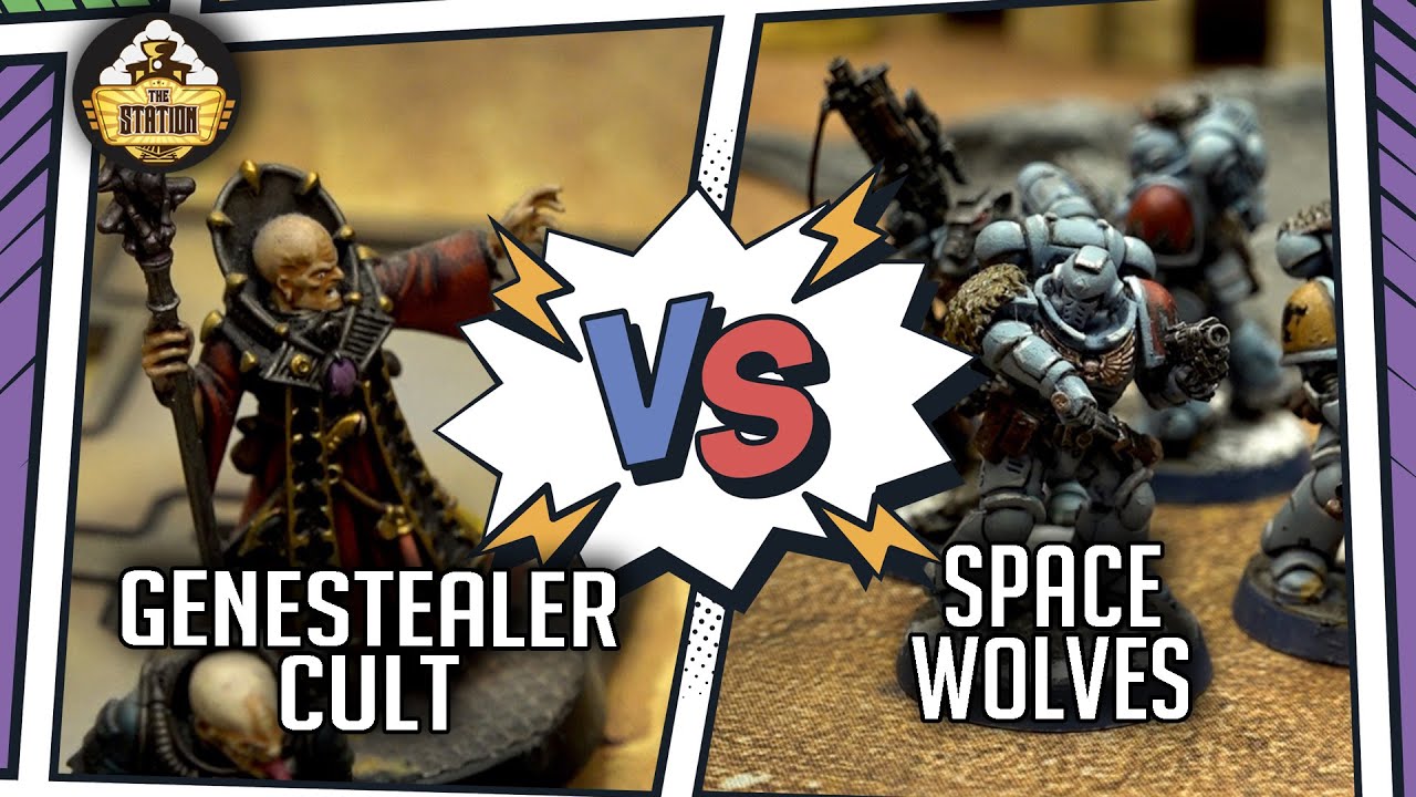 GENESTEALER CULT & TYRANIDS vs SPACE WOLVES I Battlereport 1000pts I  Warhammer 40000