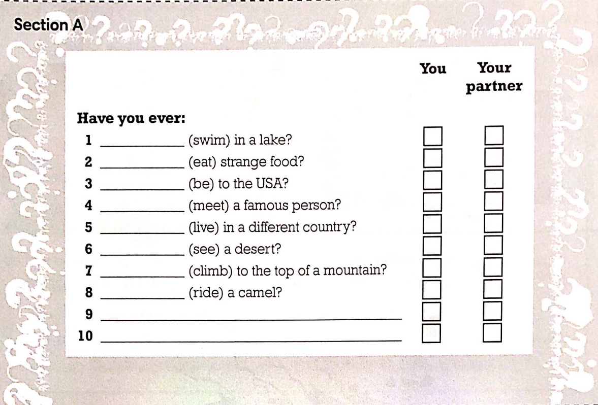 Пример задания для парной работы Resource 6 Unit 9 Lesson 2, Wider World 2 STUDENT A