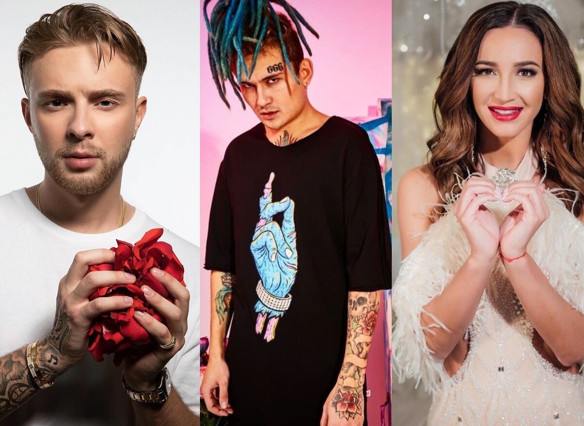 Одни из самых популярных российских исполнителей: Ольга Бузова, Моргенштерн и Егор Крид