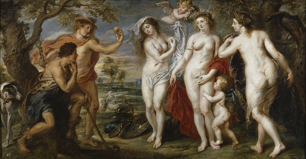 П.П. Рубенс Суд Париса. 1636. Музей Прадо, Мадрид. Из секретного собрания испанских королей