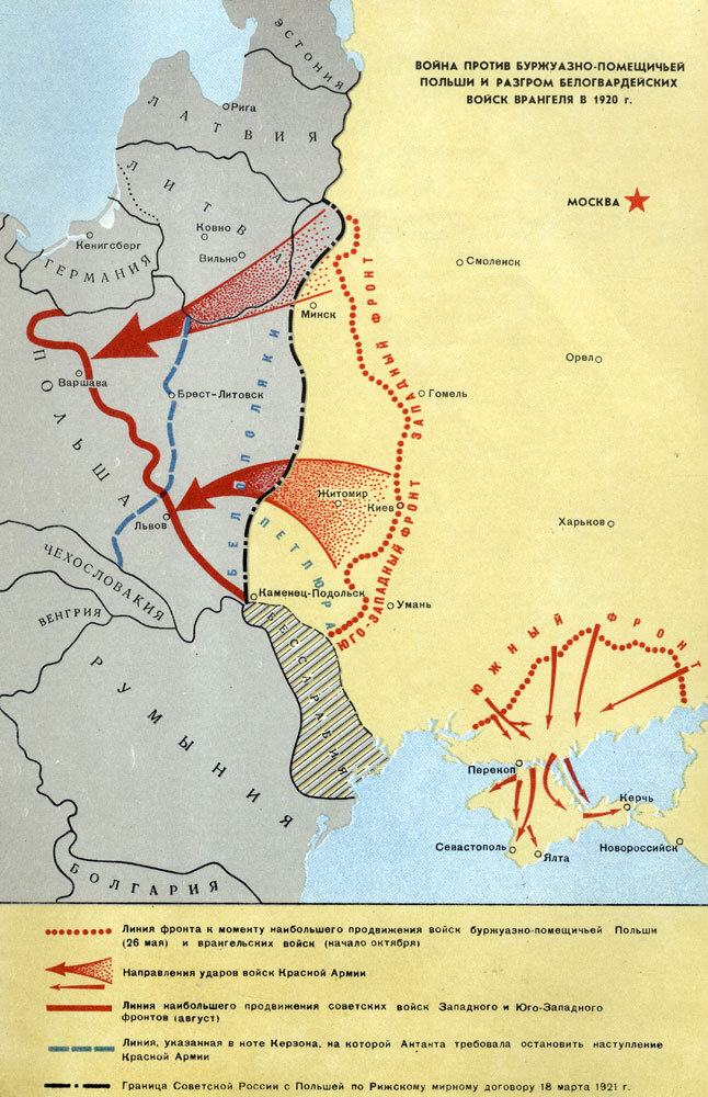 Польско советская война карта