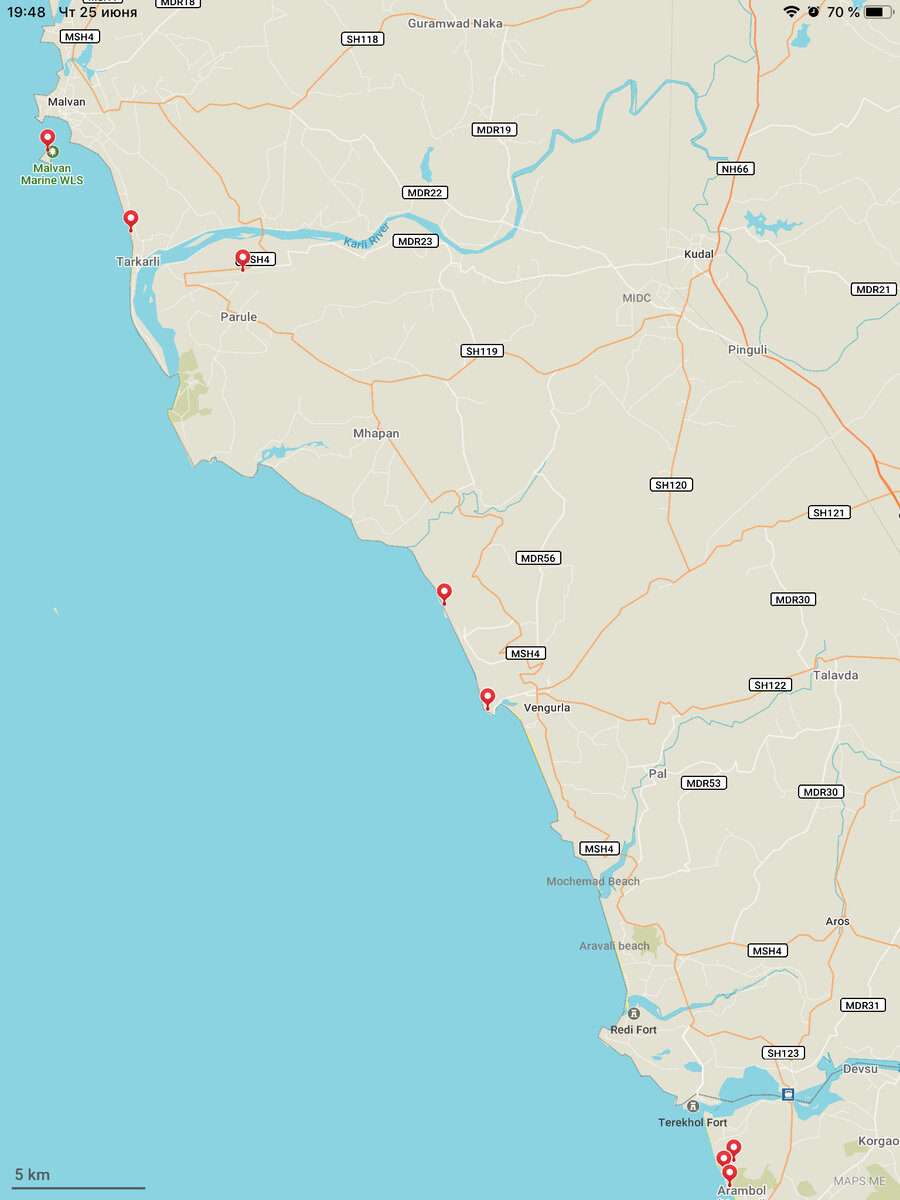 По классике прикрепляю карту Махараштры с точками, которые будем разбирать сегодня