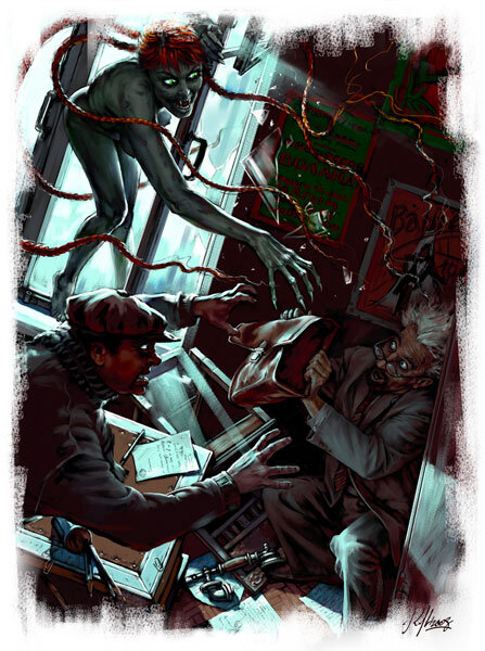 Рама широко распахнулась, но вместо ночной свежести и аромата лип в комнату ворвался запах погреба. Покойница вступила на подоконник. Римский отчетливо видел пятна тления на ее груди.