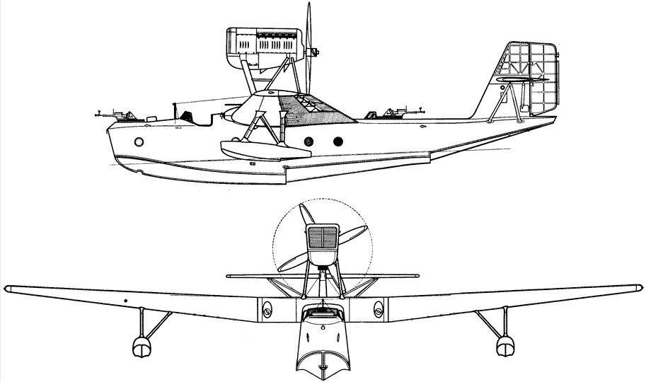 Гидросамолет ш 2 чертежи