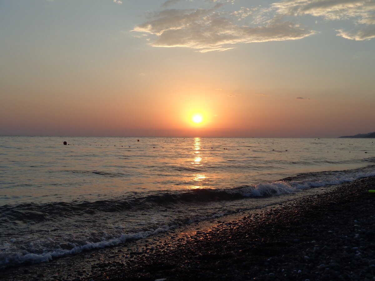 Закат на море