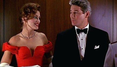 Фрагмент из к\ф "Красотка" на фото Ричард Гир и Джулия Робертс