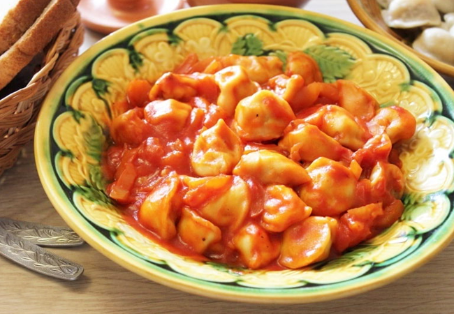 Ленивые пельмени с курицей в мультиварке