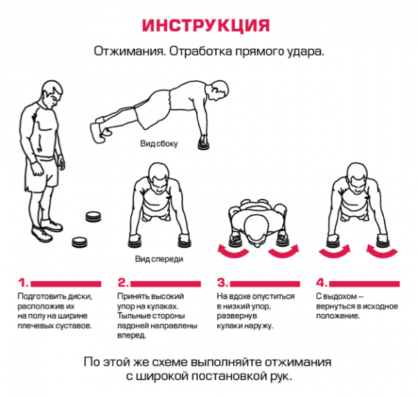 Нормальной картинки не нашлось... Вот так, именно с такой постановкой рук, только без дисков.