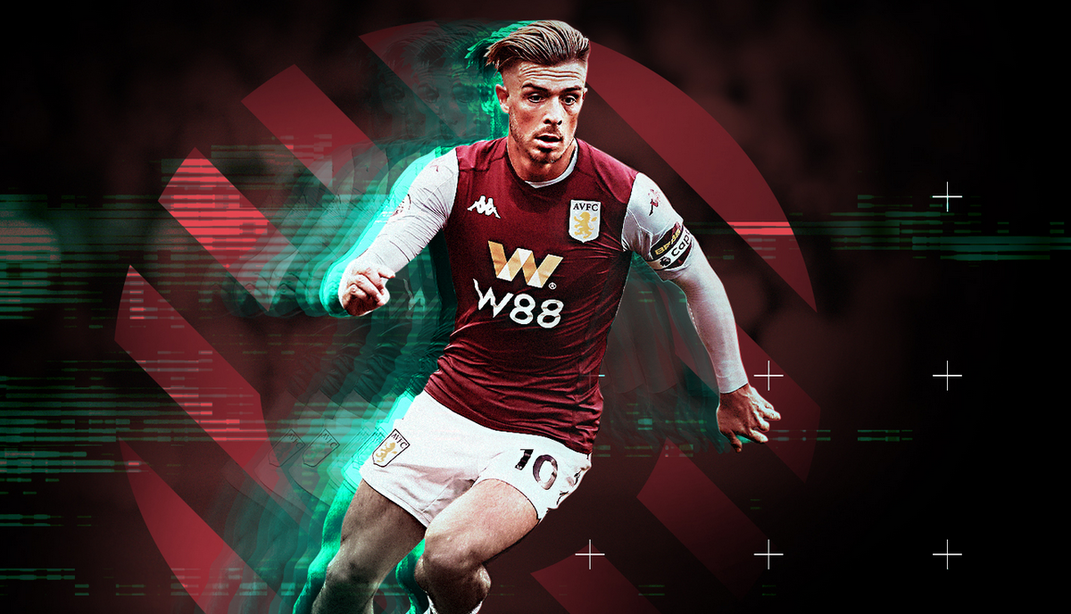 Джек Грилиш в футболке Астон Виллы