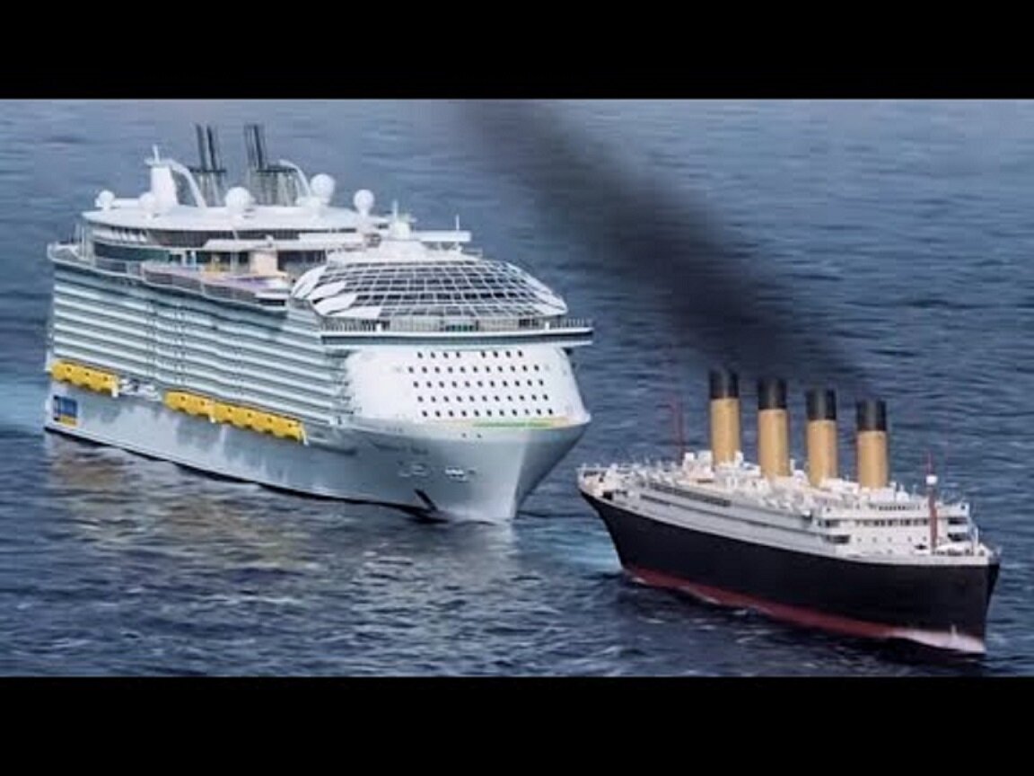 Когда-то "Титаник" считался самым большим кораблем в мире. Сегодня любое круизное судно в пять(!) раз больше легендарного "Титаника"