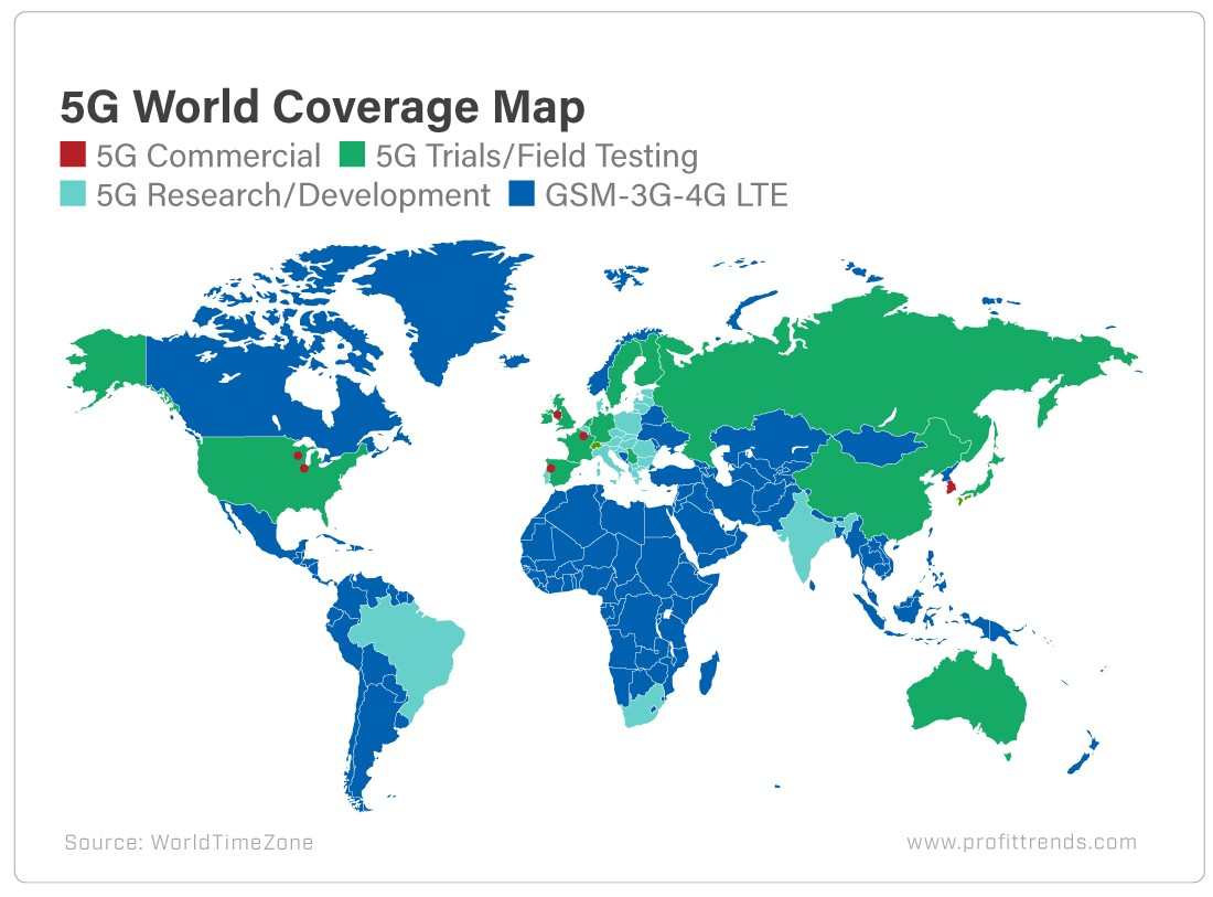 5g карта мира