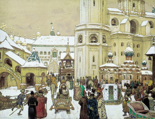 Аполлинарий Васнецов "Площадь Ивана Великого в Кремле"