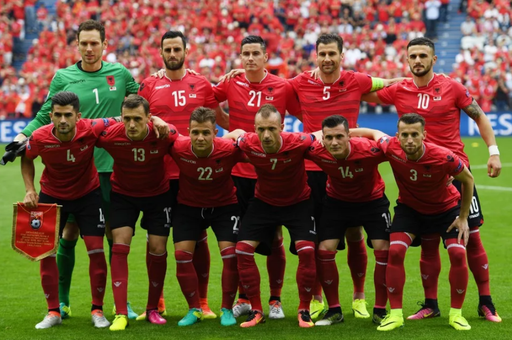 Сборная Албании в 2016 году. Фото: Я.Картинки 