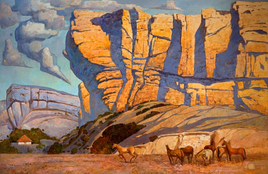 Долина ветров, холст, масло.