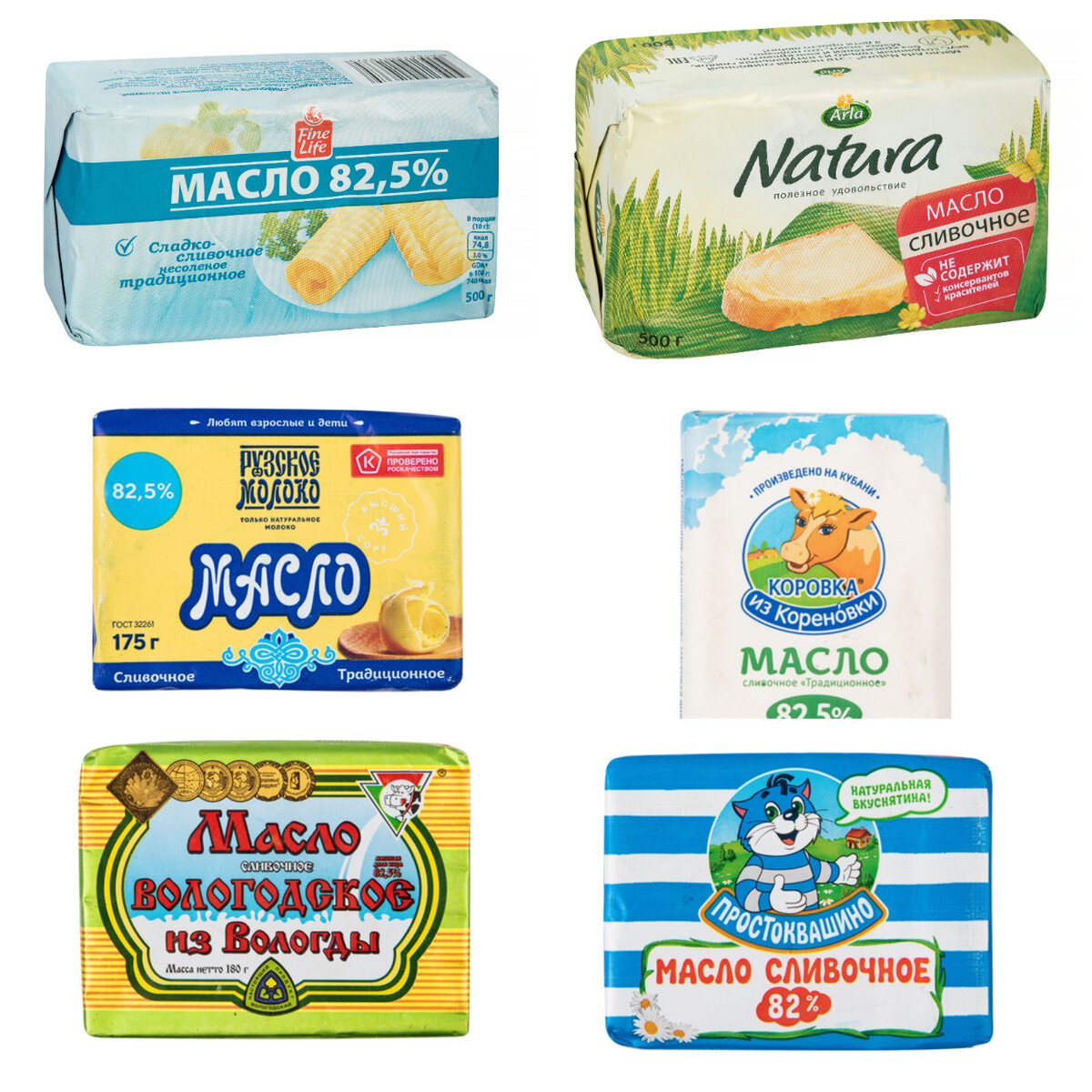 Сливочное масло в магазине