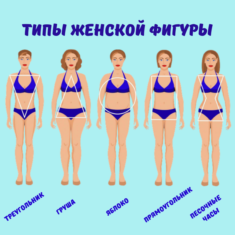 5 основных типов женской фигуры, фото из свободного доступа в интернете. 