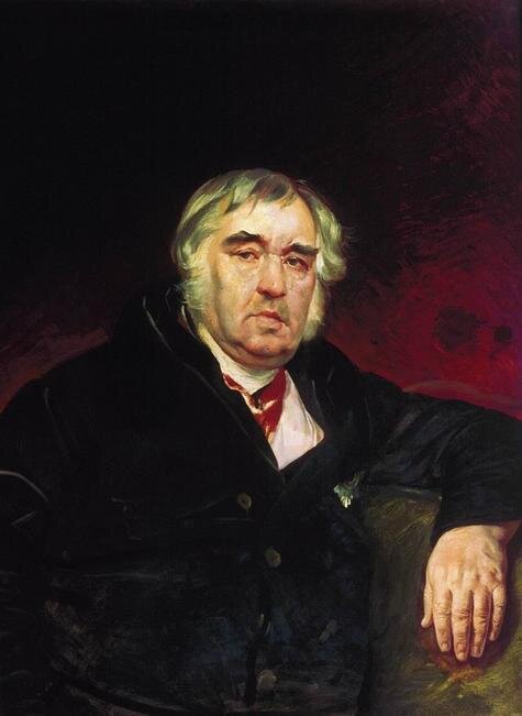 КАРЛ БРЮЛЛОВ. ПОРТРЕТ И.А. КРЫЛОВА. 1841. ГТГ
