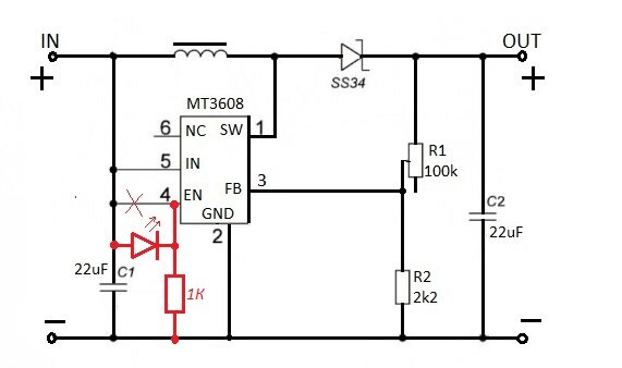 Mt3608 схема доработка