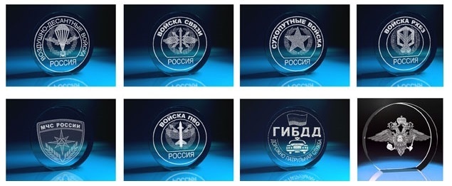 Герб, логотип в стекле